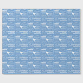 Arzt Assistent-Wort Wolke/Blau Geschenkpapier (Flach)