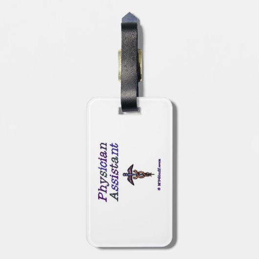 Arzt-AssistentCaduceus Gepäckanhänger (Rückseite vertikal)