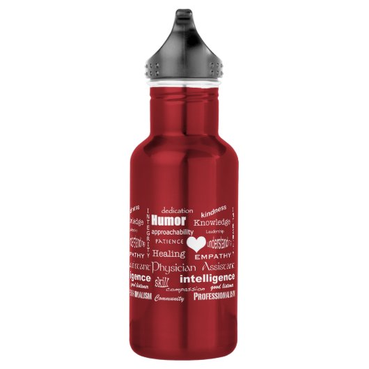 Arzt-Assistenten-Attribute/weißer Text Edelstahlflasche (Rechts)