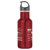 Arzt-Assistenten-Attribute/weißer Text Edelstahlflasche (Rückseite)