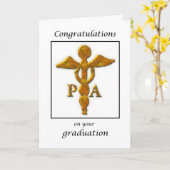 Arzt-behilfliche Abschluss-Glückwünsche Karte (Gelbe Blume)