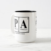 Arzt-behilfliche (PA) Tasse, mit Zitat Zweifarbige Tasse (Vorderseite Links)