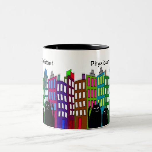 Arzt-behilfliche Tassen-wunderlicher Zweifarbige Tasse (Mittel)