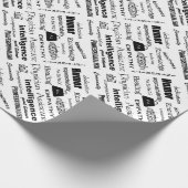 Arzt-behilflicher Text-Entwurf Geschenkpapier (Ecke)