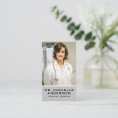 Arzt | Benutzerdefinierte Bildvorlage Visitenkarte (Stehend Vorderseite)