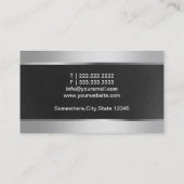 Arzt berufliches Metall u. Leder Visitenkarte (Rückseite)