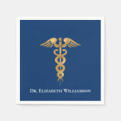 Arzt Caduceus Serviette (Vorderseite)