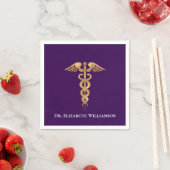 Arzt Caduceus Serviette (Beispiel)
