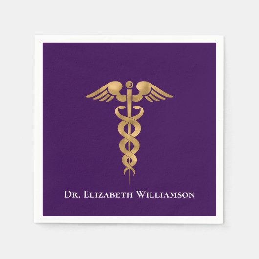 Arzt Caduceus Serviette (Vorderseite)