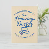 Arzt dankt außerordentlichem Mut, mitfühlend Karte (Stehend Vorderseite)