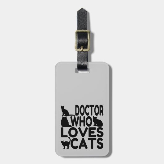 Arzt, der Katzen Liebe Gepäckanhänger (Vorderseite vertikal)