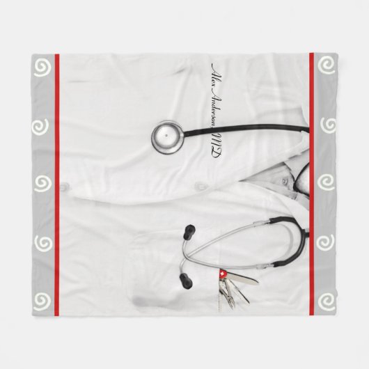 Arzt Fleecedecke (Vorderseite (Horizontal))