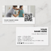 Arzt für Chiropraktiker QR Code Visitenkarte (Vorne/Hinten)