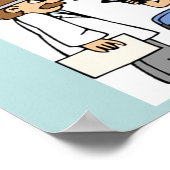 Arzt für Kinderärztin Poster (Ecke)