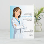 Arzt für Medizin (F) Abschluss Einladung (Stehend Vorderseite)