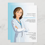 Arzt für Medizin (F) Abschluss Einladung (Vorne/Hinten)
