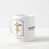 Arzt für Osteopathie Abschluss Gratulation Kaffeetasse (Vorderseite Links)