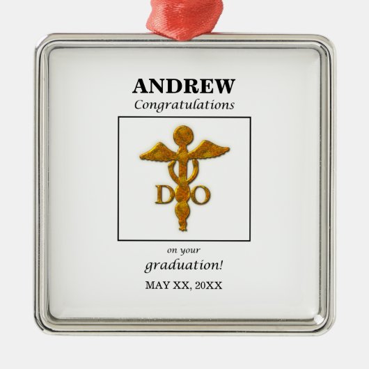 Arzt für Osteopathie Abschluss Gratulation Ornament Aus Metall (Vorne)