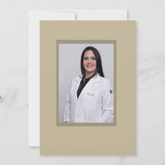 Arzt für Physikalische Therapie Abschluss Symbol Ankündigung (Rückseite)