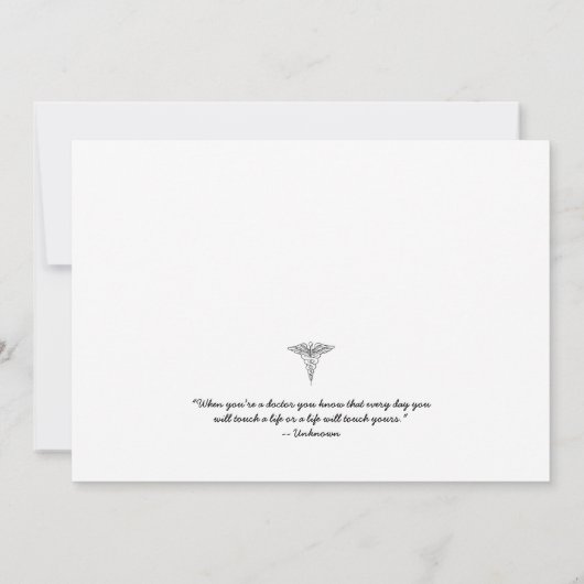 Arzt für Physikalische Therapie Foto Abschluss Einladung (Rückseite)