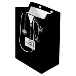 Arzt-Glückwunsch-Geschenktasche Medium Mittlere Geschenktüte
