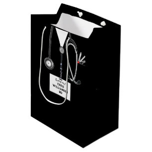 Arzt-Glückwunsch-Geschenktasche Medium Mittlere Geschenktüte