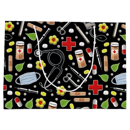 Arzt Große Geschenktüte (Rückseite)