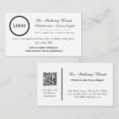 Arzt Gynäkologe OBGYN Visitenkarte (Vorne/Hinten)