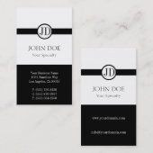 Arzt-hängendes Weiß Visitenkarte (Vorne/Hinten)
