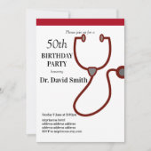 Arzt, Krankenpflege, medizinischer Geburtstag Einladung (Vorderseite)