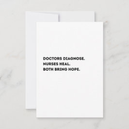 Arzt & Krankenpfleger Definitionskarte – Herzlich Dankeskarte