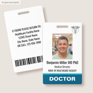 Arzt Krankenschwester ID-Ausweis Foto Logo Arzt MD Ausweis
