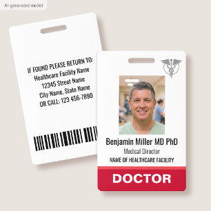 Arzt Krankenschwester ID-Ausweis Foto Logo Arzt MD Ausweis