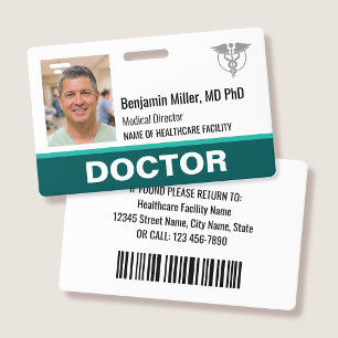 Arzt Krankenschwester ID-Ausweis Foto Logo Modern Ausweis