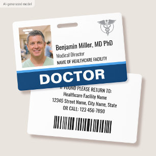 Arzt Krankenschwester ID-Ausweis Foto Logo Modern  Ausweis