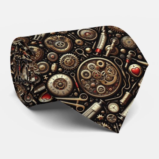 Arzt Krawatte | Steampunk Arztpraxis Krawatte (Gerollt)