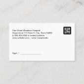 Arzt lächelt | Logo des Obstetrician Gynecologin Visitenkarte (Rückseite)