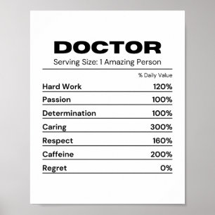 Arzt Leidenschaftlich Entschlossen Arbeiten Poster