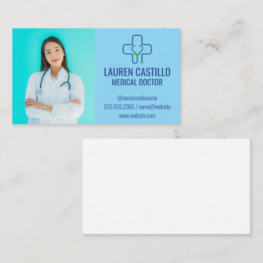 Arzt | Logo für Krankenhausgesundheit Visitenkarte (Vorne/Hinten)