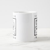 Arzt mit Stethoskop überprüft Füße Jumbo-Tasse (Vorderseite)