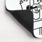 Arzt mit Stethoskop überprüft Füße Mousepad (Ecke)