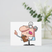 Arzt mit Zwischenablage Postkarte (Stehend Vorderseite)