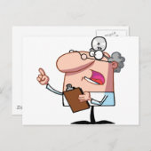 Arzt mit Zwischenablage Postkarte (Vorne/Hinten)