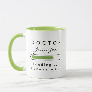 ARZT [Name] Green & White Tasse