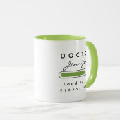 ARZT [Name] Green & White Tasse (VorderseiteRechts)