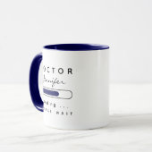 ARZT [Name] Lade Navy & White Tasse (Vorderseite Links)