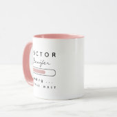 ARZT [Name] Pink & Weiß beladen Tasse (Vorderseite Links)