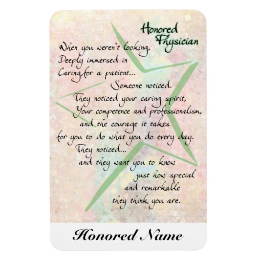 Arzt (oder Doktor)Danke an ein Wertungsmagazin Magnet (Vertikal)