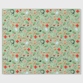 Arzt oder Krankenpfleger Weihnachtsgeschenk Verpac Geschenkpapier (Flach)