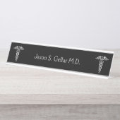Arzt-oder Krankenschwester-Silber Schreibtischnamensplakette (Vorderseite )